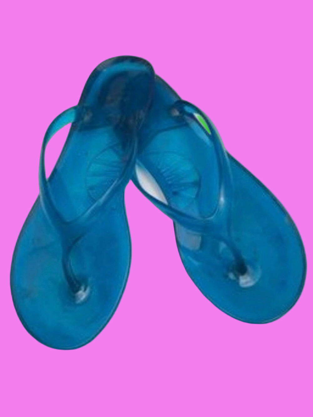 Amanda Blu Blue Jelly Flip Flop Sandals